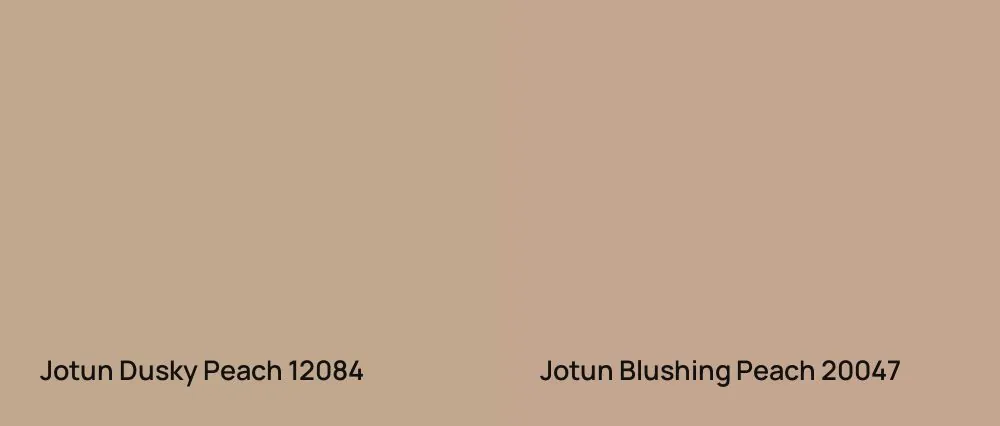 Jotun Dusky Peach 12084 vs Jotun Blushing Peach 20047