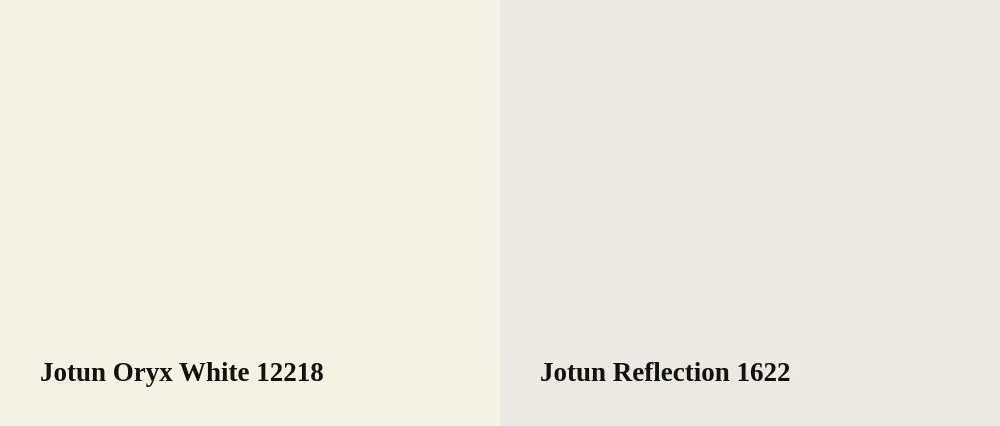 Jotun Oryx White 12218 vs Jotun Reflection 1622