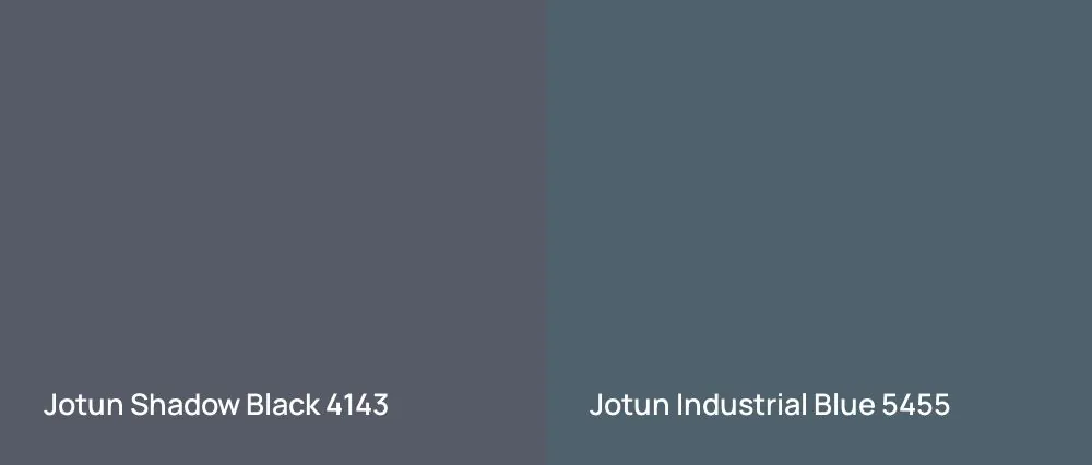 Jotun Shadow Black 4143 vs Jotun Industrial Blue 5455
