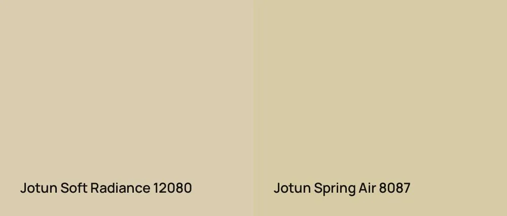 Jotun Soft Radiance 12080 vs Jotun Spring Air 8087