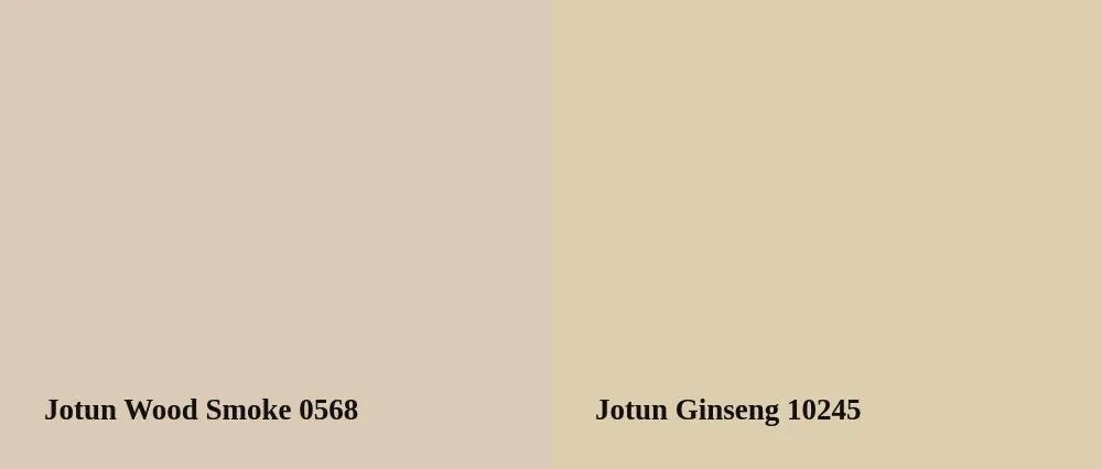 Jotun Wood Smoke 0568 vs Jotun Ginseng 10245