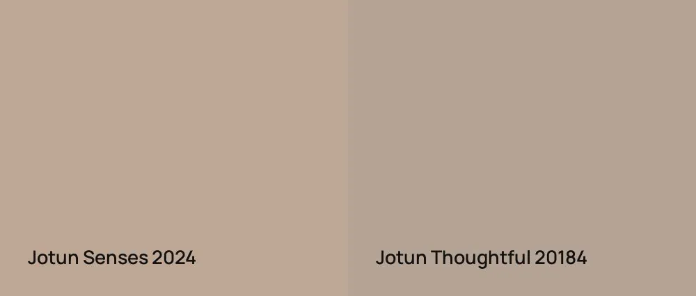 Jotun Senses 2024 vs Jotun Thoughtful  20184