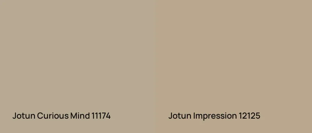 Jotun Curious Mind 11174 vs Jotun Impression 12125