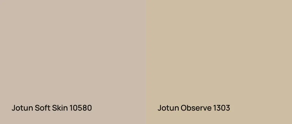Jotun Soft Skin 10580 vs Jotun Observe 1303