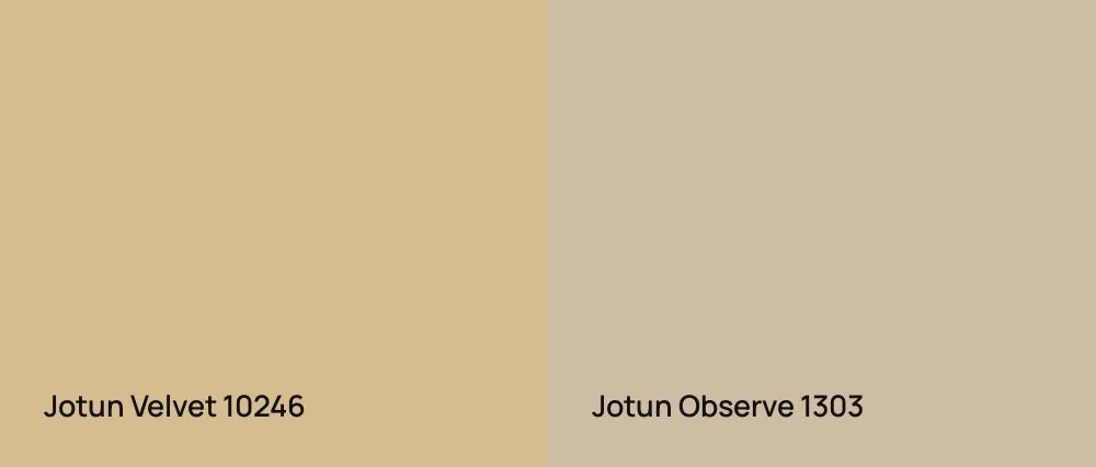 Jotun Velvet 10246 vs Jotun Observe 1303