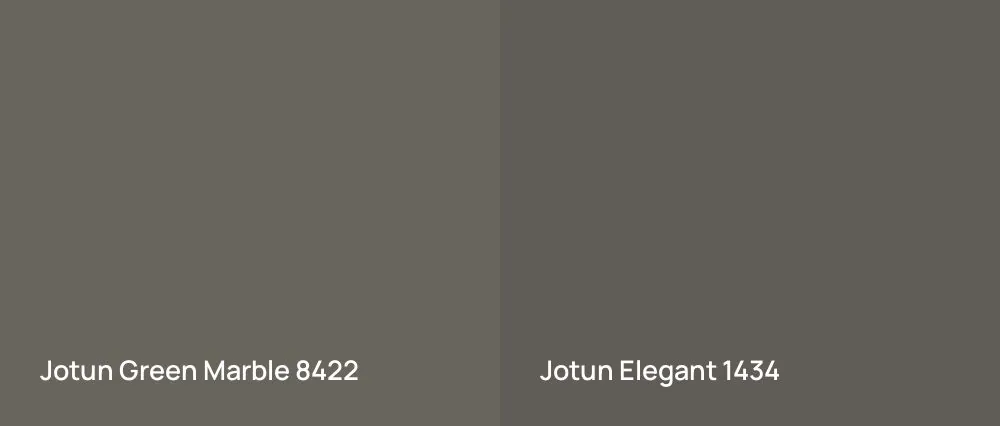 Jotun Green Marble 8422 vs Jotun Elegant 1434