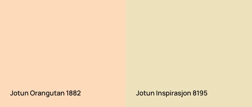 Jotun Orangutan 1882 vs Jotun Inspirasjon 8195