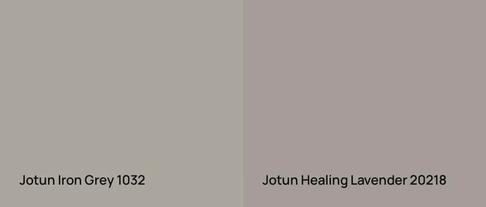 Jotun Iron Grey 1032 vs Jotun Healing Lavender 20218