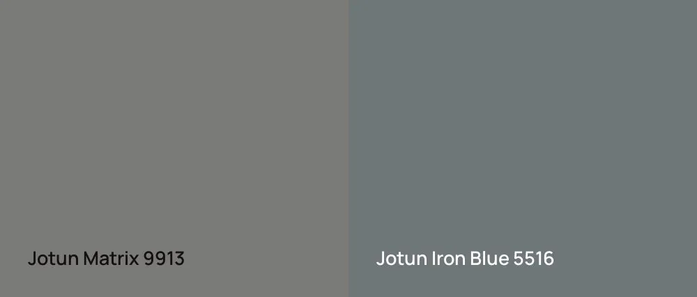 Jotun Matrix 9913 vs Jotun Iron Blue 5516
