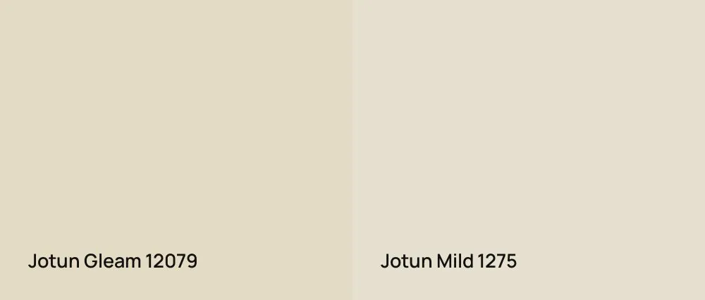 Jotun Gleam 12079 vs Jotun Mild 1275