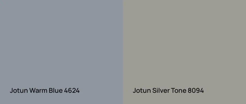 Jotun Warm Blue 4624 vs Jotun Silver Tone 8094