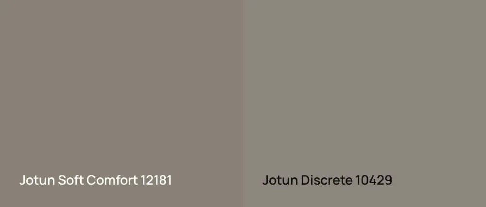 Jotun Soft Comfort 12181 vs Jotun Discrete 10429