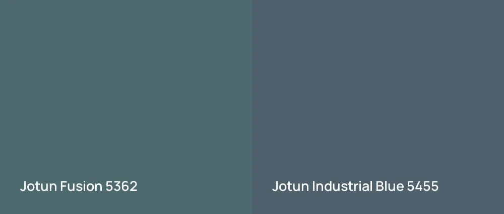 Jotun Fusion 5362 vs Jotun Industrial Blue 5455