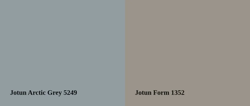 Jotun Arctic Grey 5249 vs Jotun Form 1352