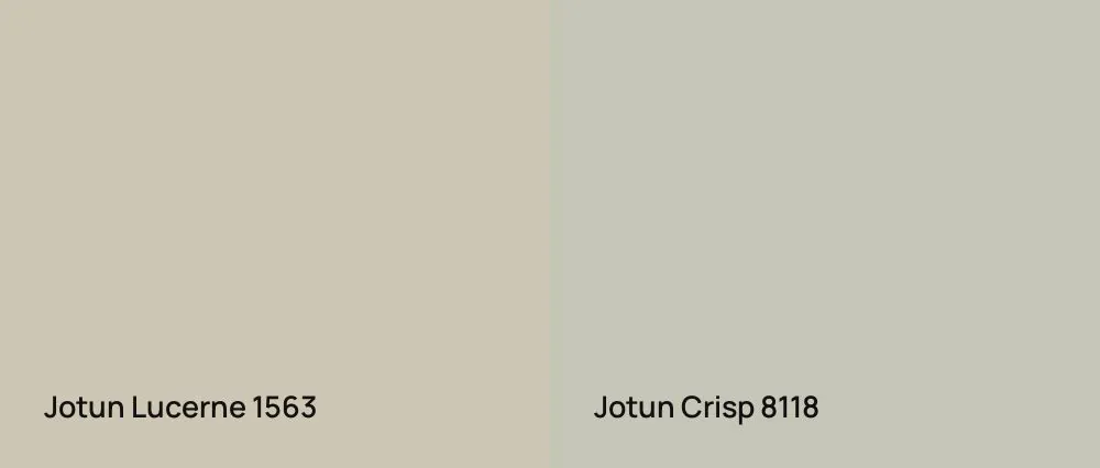 Jotun Lucerne 1563 vs Jotun Crisp 8118