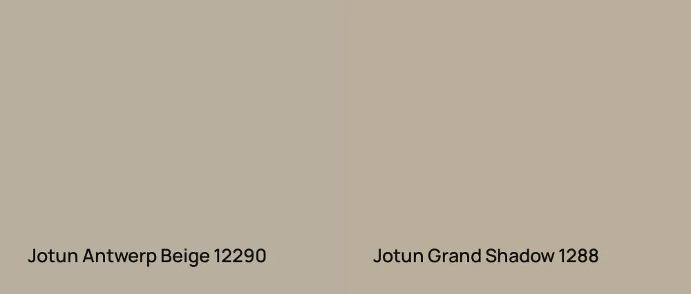 Jotun Antwerp Beige 12290 vs Jotun Grand Shadow 1288