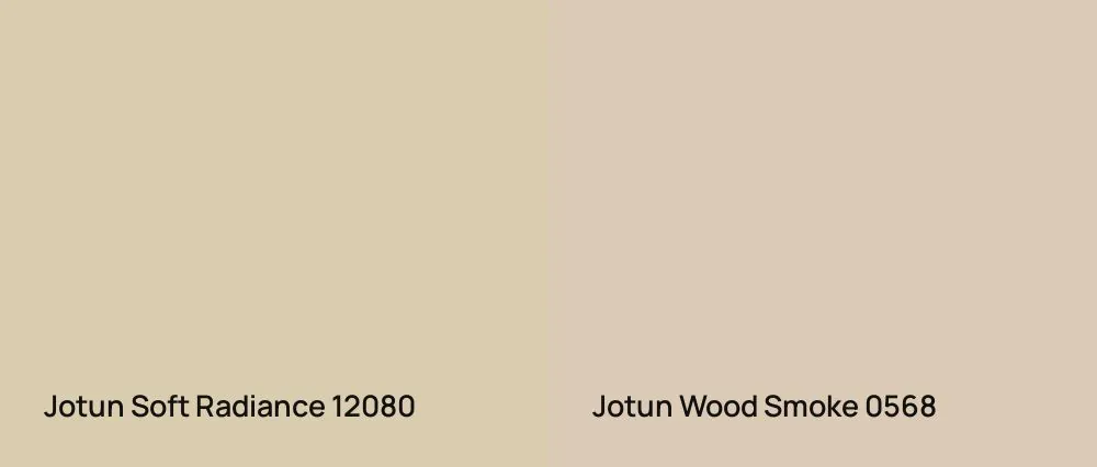 Jotun Soft Radiance 12080 vs Jotun Wood Smoke 0568