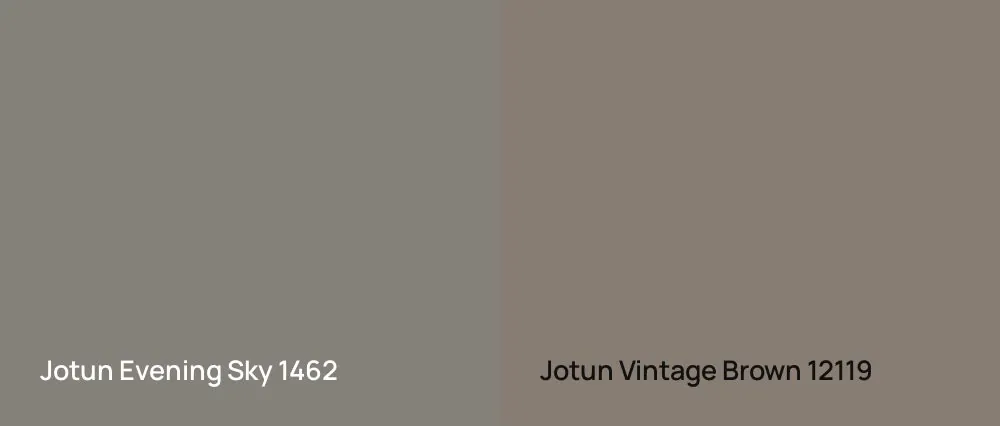 Jotun Evening Sky 1462 vs Jotun Vintage Brown 12119