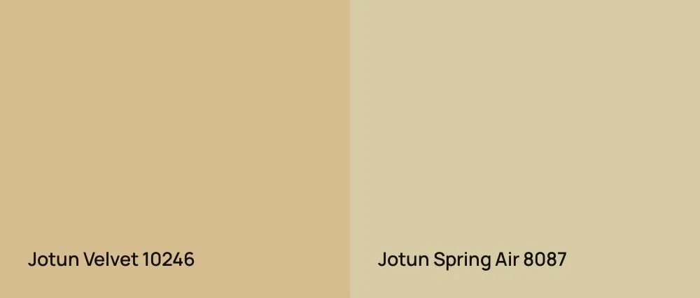 Jotun Velvet 10246 vs Jotun Spring Air 8087