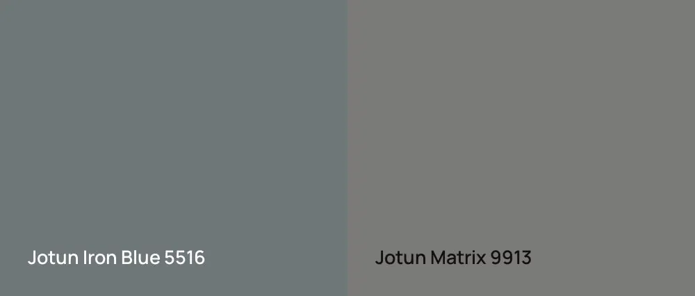 Jotun Iron Blue 5516 vs Jotun Matrix 9913