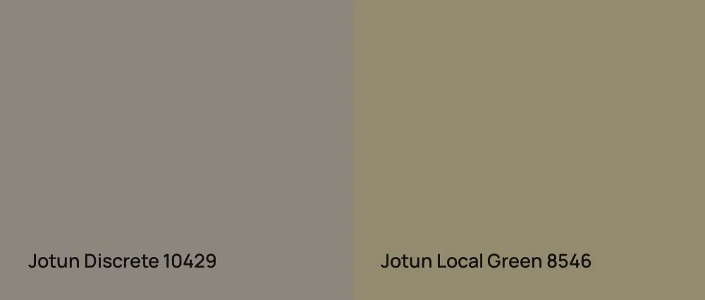 Jotun Discrete 10429 vs Jotun Local Green 8546