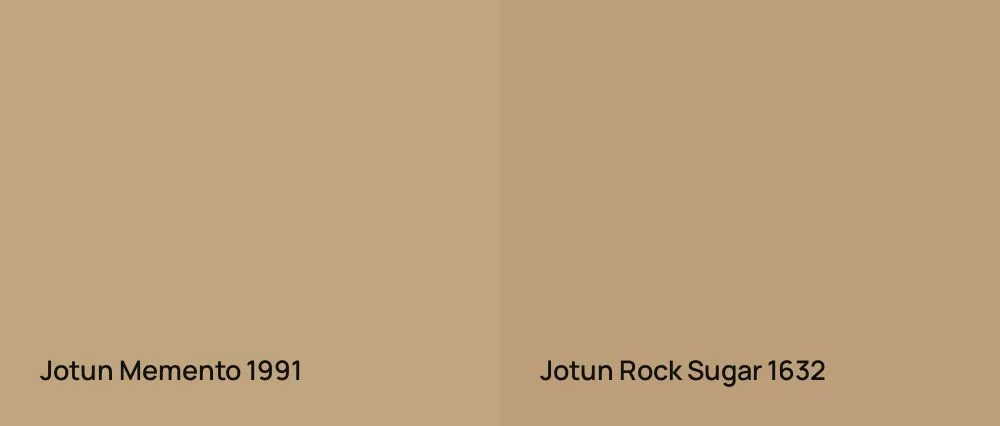 Jotun Memento 1991 vs Jotun Rock Sugar 1632