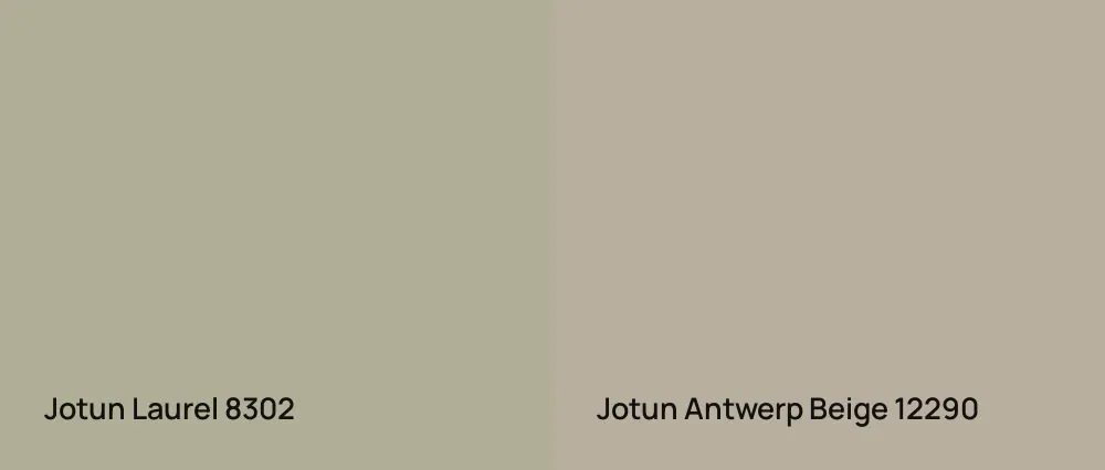 Jotun Laurel 8302 vs Jotun Antwerp Beige 12290