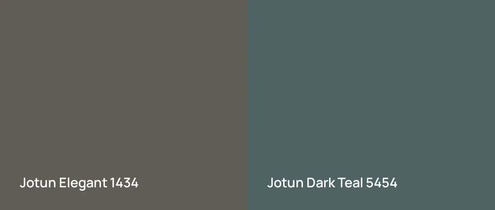 Jotun Elegant 1434 vs Jotun Dark Teal 5454