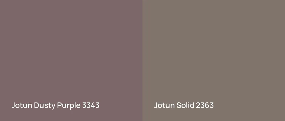 Jotun Dusty Purple 3343 vs Jotun Solid 2363