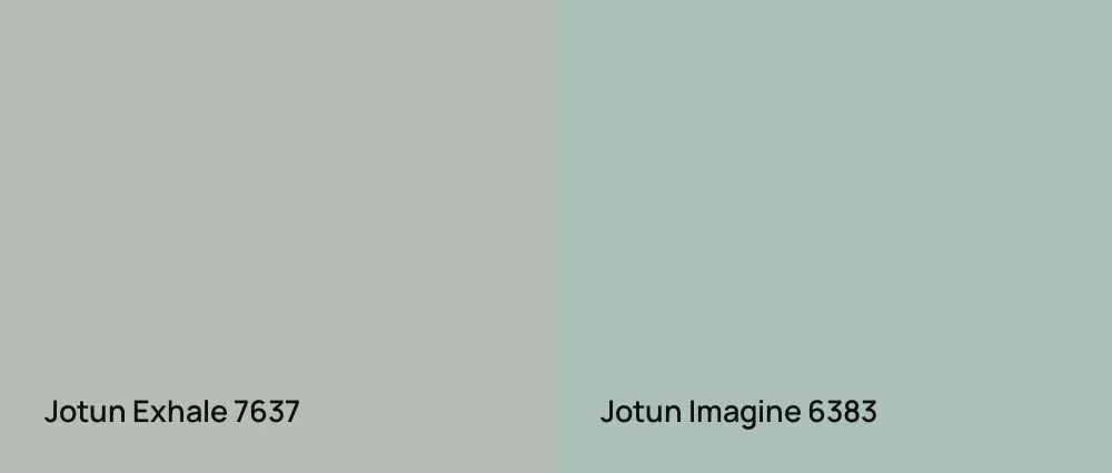 Jotun Exhale 7637 vs Jotun Imagine 6383