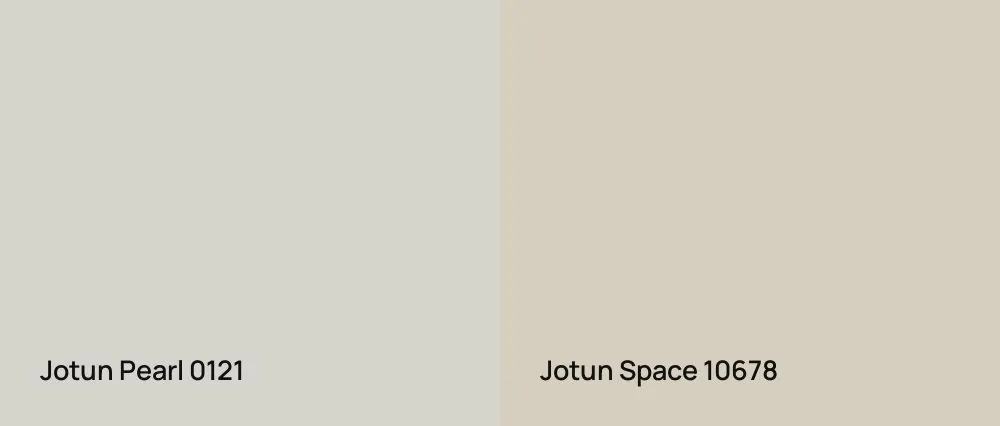 Jotun Pearl 0121 vs Jotun Space 10678