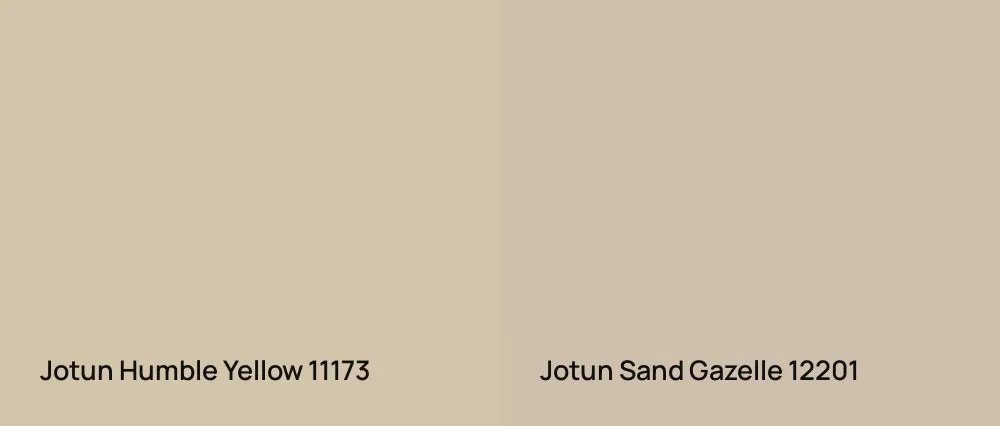 Jotun Humble Yellow 11173 vs Jotun Sand Gazelle 12201