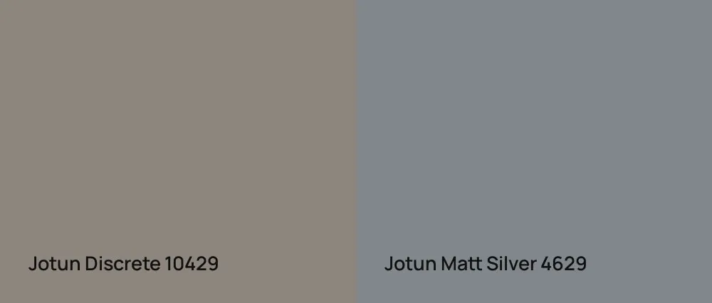 Jotun Discrete 10429 vs Jotun Matt Silver 4629
