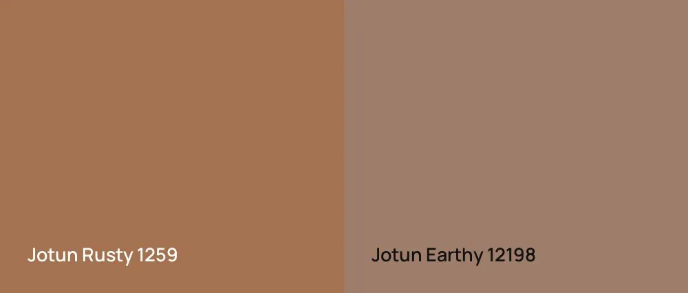Jotun Rusty 1259 vs Jotun Earthy 12198
