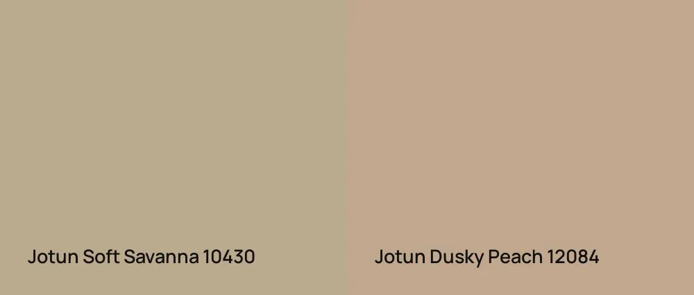 Jotun Soft Savanna 10430 vs Jotun Dusky Peach 12084
