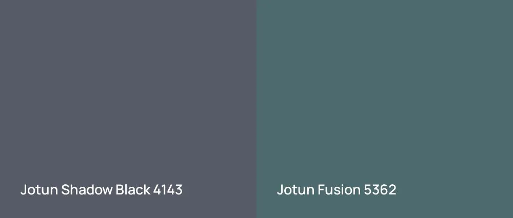Jotun Shadow Black 4143 vs Jotun Fusion 5362