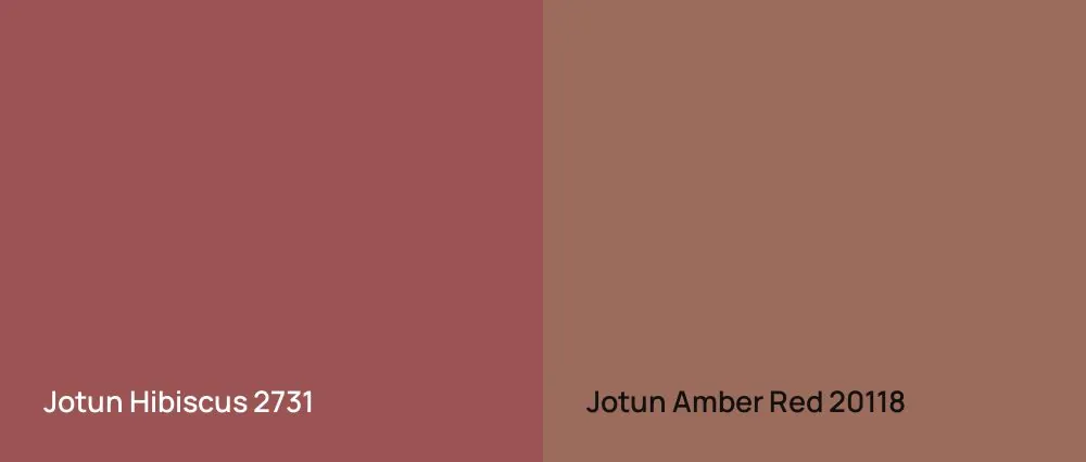 Jotun Hibiscus 2731 vs Jotun Amber Red 20118