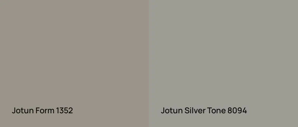 Jotun Form 1352 vs Jotun Silver Tone 8094