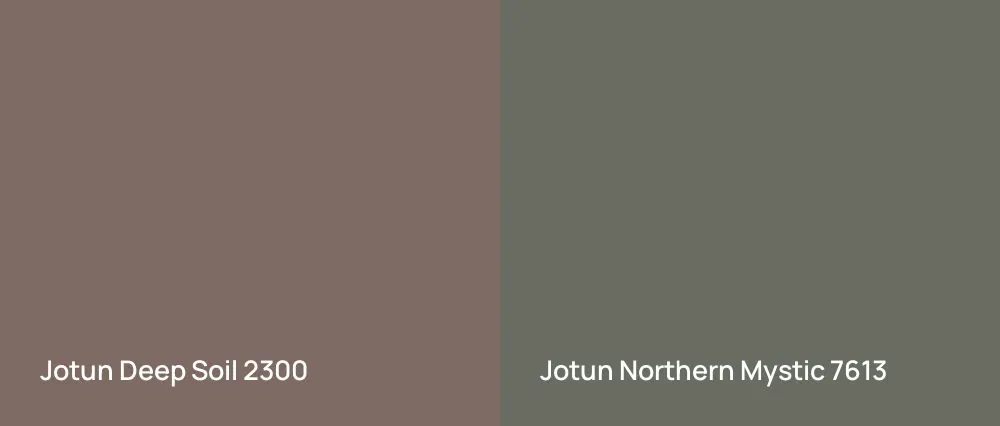 Jotun Deep Soil 2300 vs Jotun Northern Mystic 7613