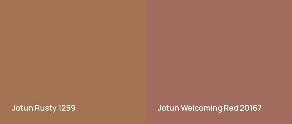 Jotun Rusty 1259 vs Jotun Welcoming Red 20167