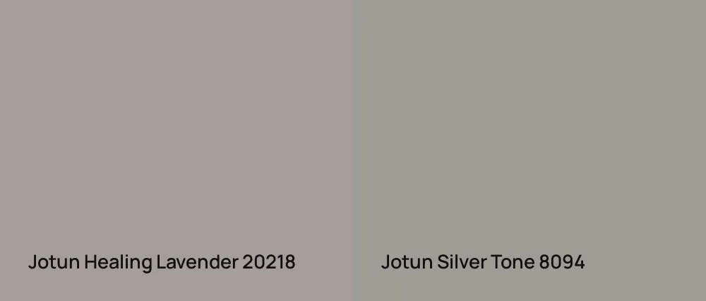 Jotun Healing Lavender 20218 vs Jotun Silver Tone 8094