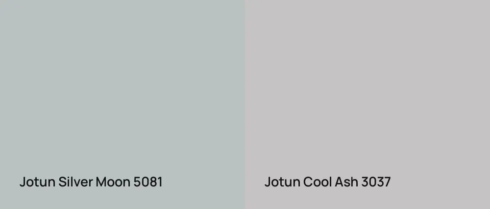 Jotun Silver Moon 5081 vs Jotun Cool Ash 3037