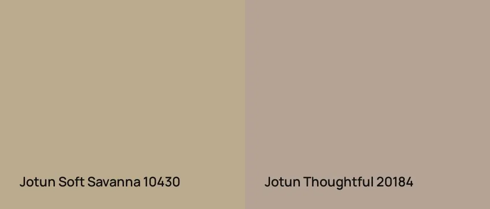 Jotun Soft Savanna 10430 vs Jotun Thoughtful  20184