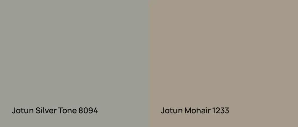 Jotun Silver Tone 8094 vs Jotun Mohair 1233