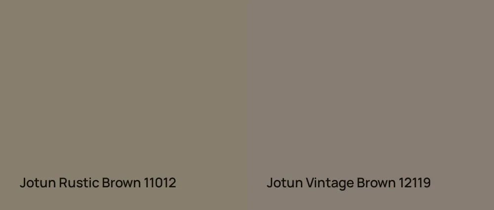 Jotun Rustic Brown 11012 vs Jotun Vintage Brown 12119