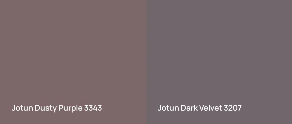 Jotun Dusty Purple 3343 vs Jotun Dark Velvet 3207