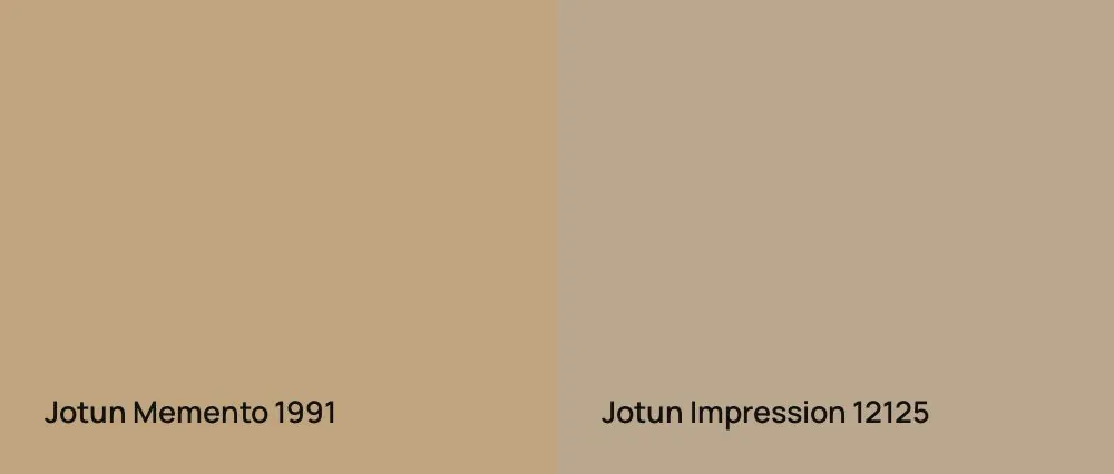 Jotun Memento 1991 vs Jotun Impression 12125