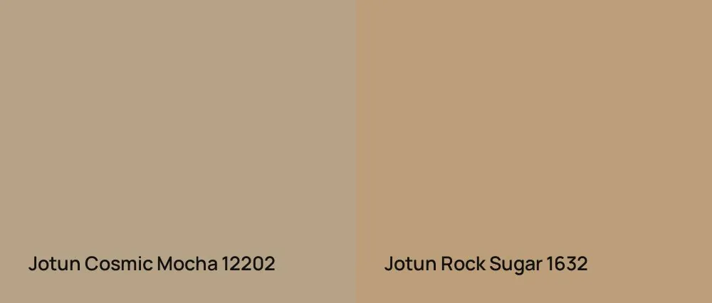 Jotun Cosmic Mocha 12202 vs Jotun Rock Sugar 1632