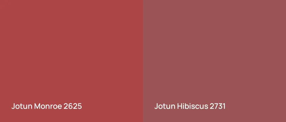Jotun Monroe 2625 vs Jotun Hibiscus 2731