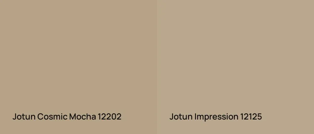 Jotun Cosmic Mocha 12202 vs Jotun Impression 12125